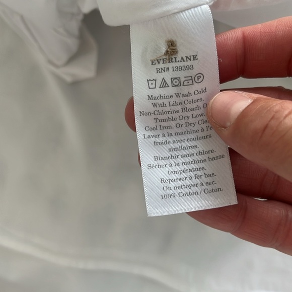 Everlane White Midi A-Line Skirt with Tie Front - Picture 3 of 7